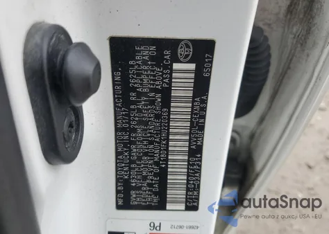 2017 Toyota Camry Hybrid z USA, uszkodzony, nr VIN 4T1BD1FK1HU220369